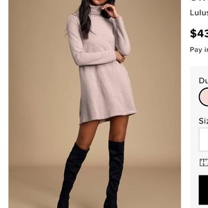 Lulu's Long Sleeve Sweater Turtleneck Dress